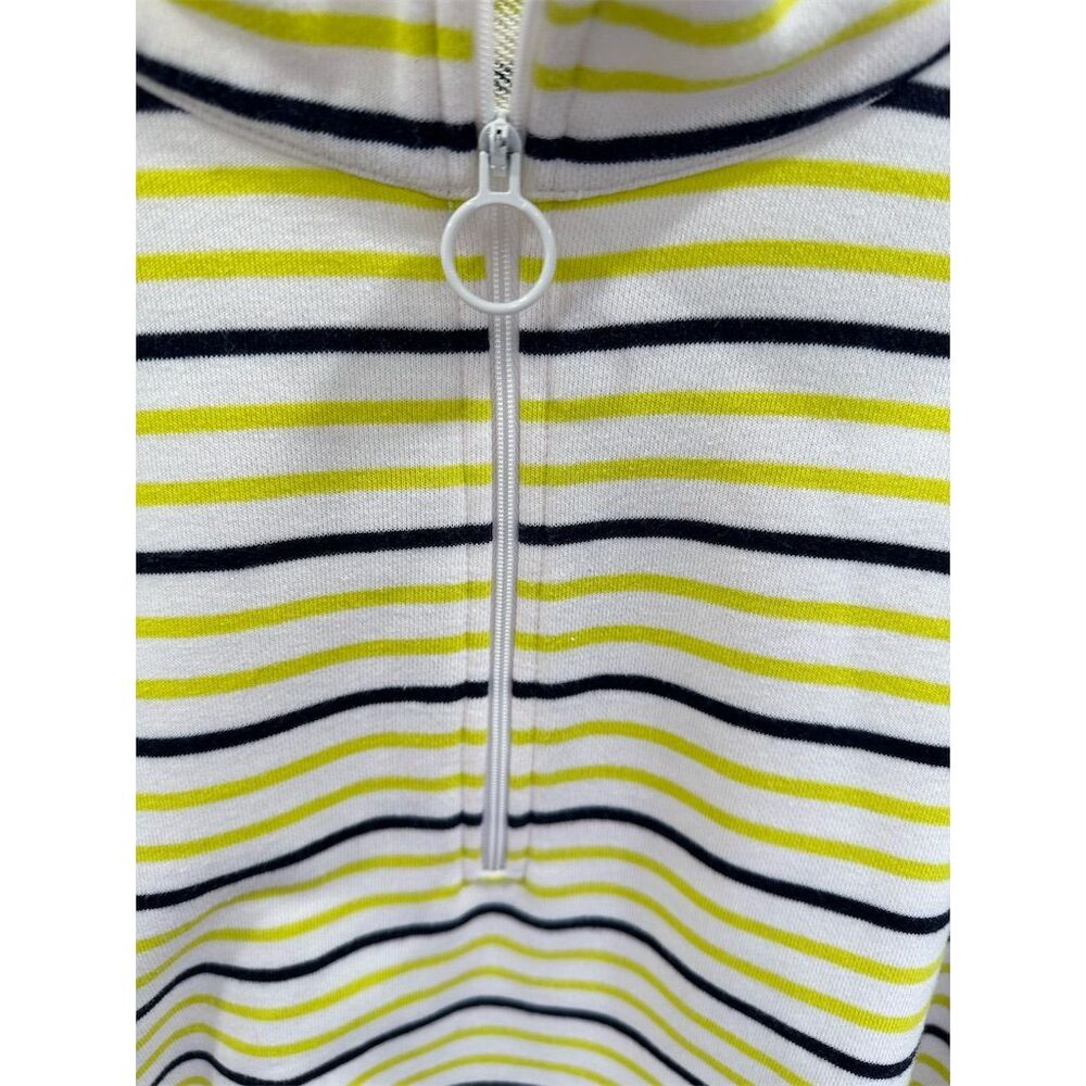 Talbots Women's‎ 2XP Striped French Terry Half Zip Petites Pullover Yellow - Picture 3 of 7